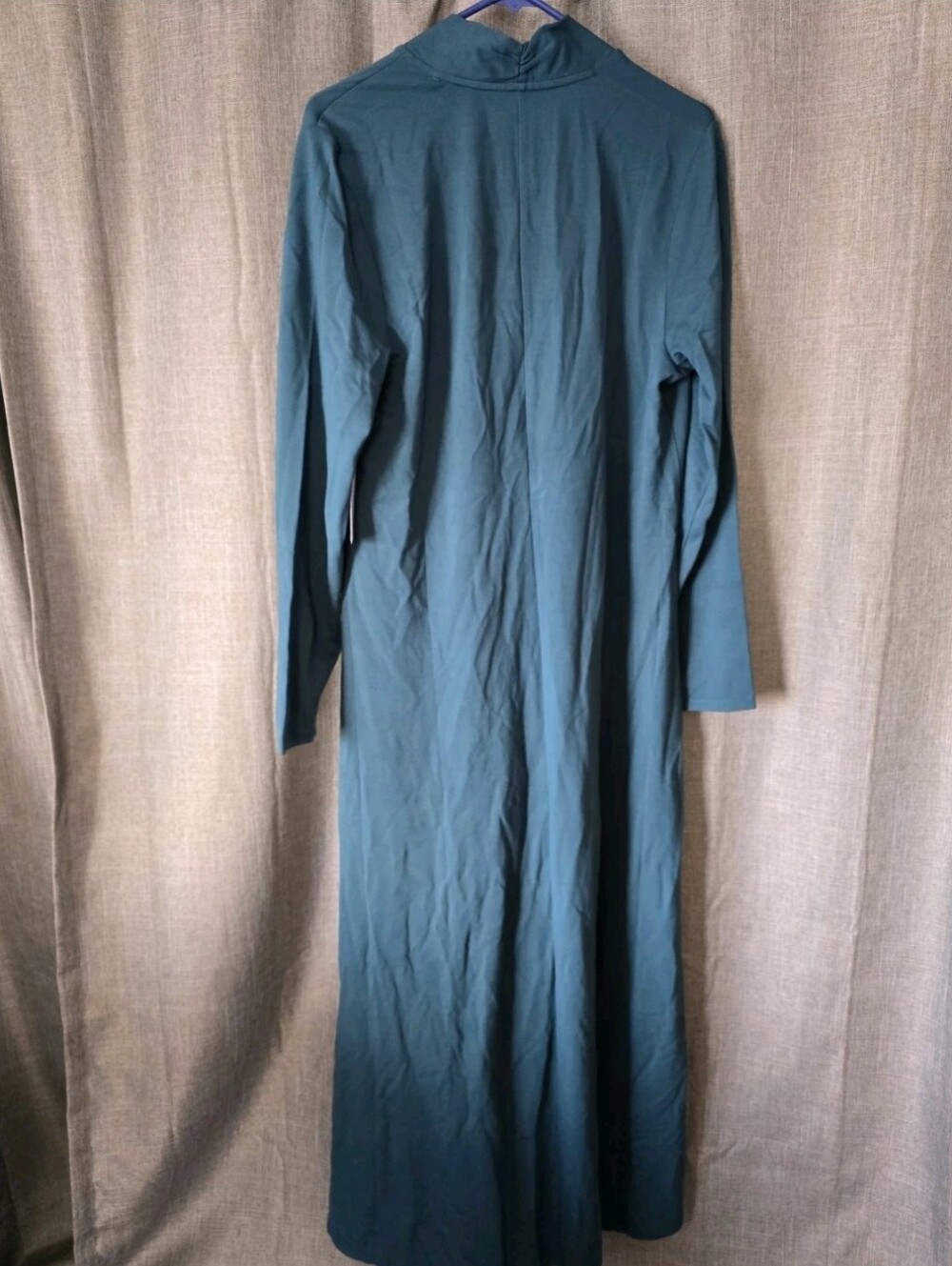 NWT Soft Surroundings Lagia Maxi Dress Teal Green Comfy Lagenlook Size L - Picture 4 of 7